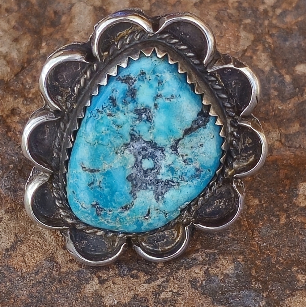 Sterling Silver Vintage TURQUOISE ring - Picture 17 of 17